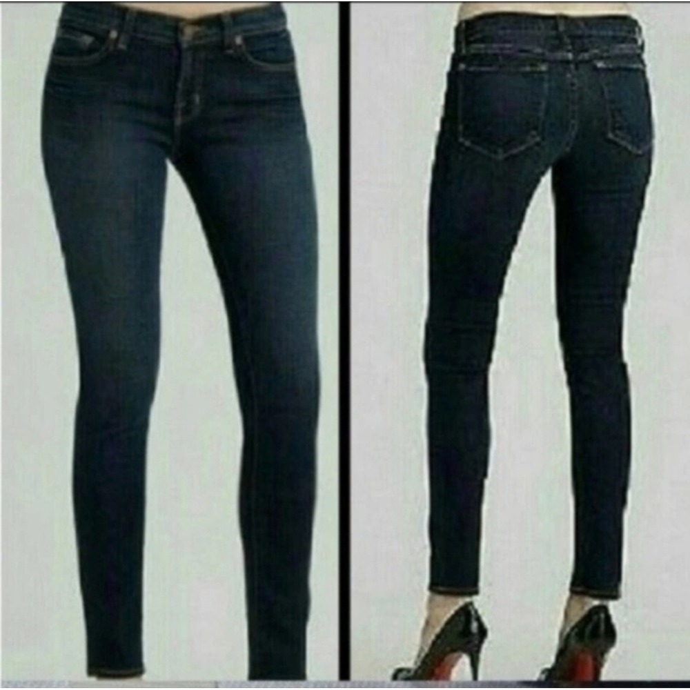 J Brand Aruba #3910 Indigo Skinny Jeans Dark Wash Denim Womens Size 28